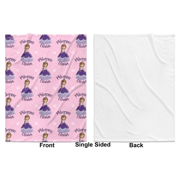 Custom Princess Baby Blanket (Single Side - Printed Front, White Back)