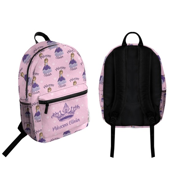 Custom Princess Backpack front and back - Apvl
