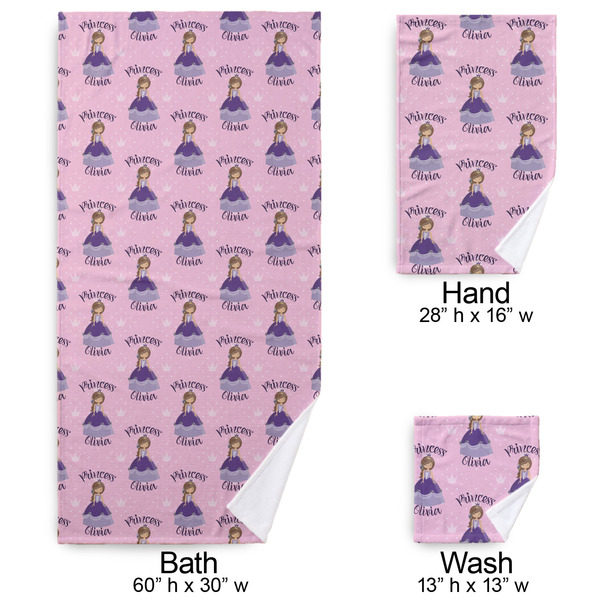 Custom Princess Bath Towel Sets - 3-piece - Approval