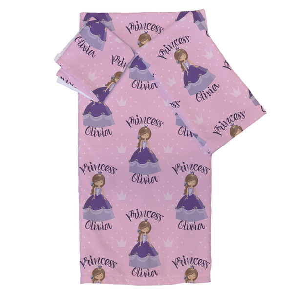 Custom Custom Princess Bath Towel Set - 3 Pcs (Personalized)
