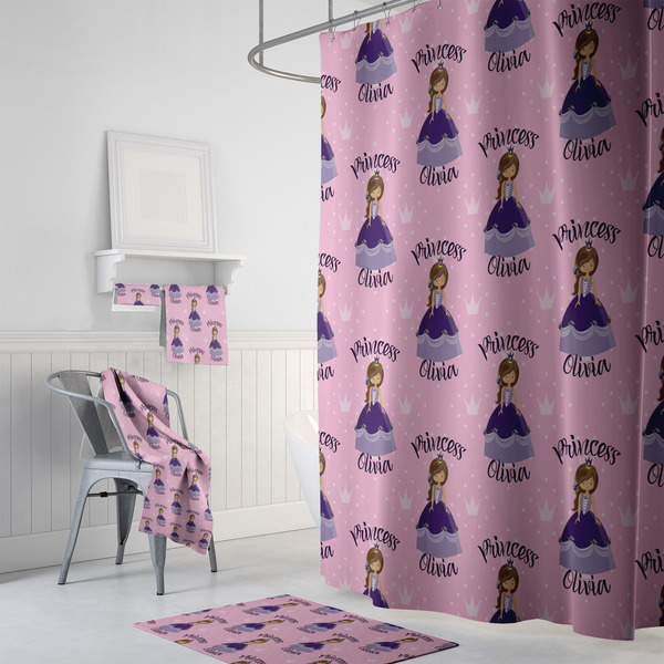 Custom Princess Bath Towel Sets - 3-piece - In Context