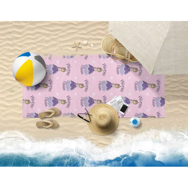 Custom Princess Beach Towel Lifestyle