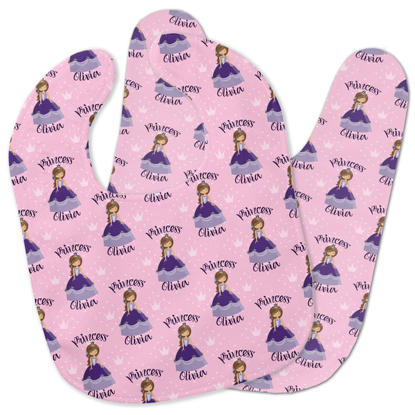 Custom Custom Princess Baby Bib w/ Name All Over
