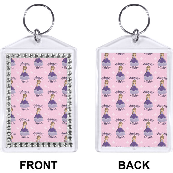 Custom Princess Bling Keychain (Front + Back)