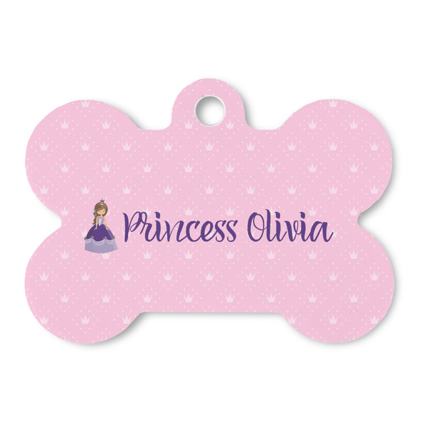 Custom Custom Princess Bone Shaped Dog ID Tag (Personalized)
