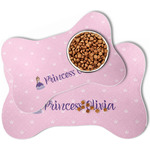 Custom Princess Bone Shaped Dog Food Mat (Personalized)