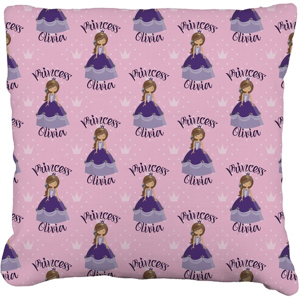 Custom Custom Princess Faux-Linen Throw Pillow 18" (Personalized)