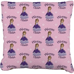 Custom Princess Faux-Linen Throw Pillow 20" (Personalized)