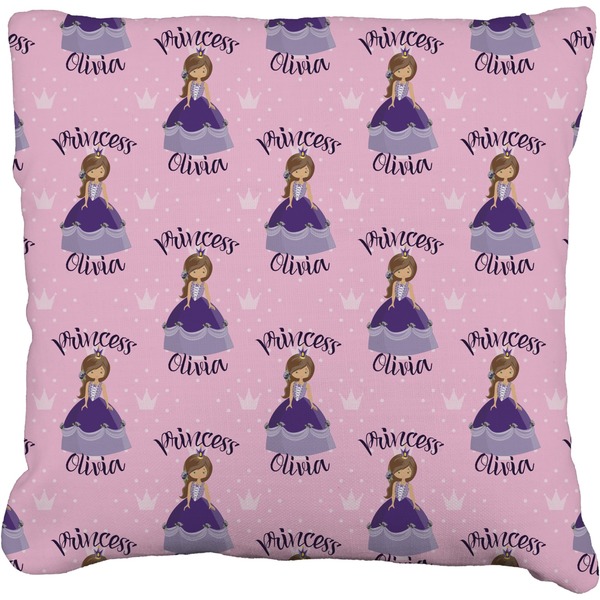 Custom Custom Princess Faux-Linen Throw Pillow 20" (Personalized)