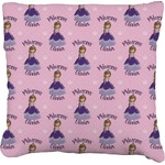 Custom Princess Faux-Linen Throw Pillow 26" (Personalized)