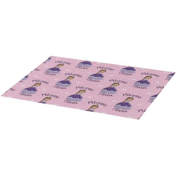 Custom Princess Burlap Placemat (Angle View)