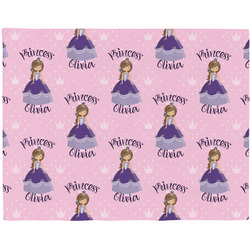 Custom Princess Woven Fabric Placemat - Twill w/ Name All Over