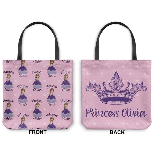 Custom Princess Canvas Tote - Front and Back