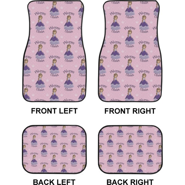Custom Princess Car Floor Mats Set (2F + 2B)