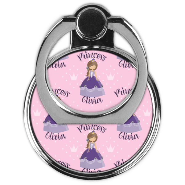 Custom Princess Cell Phone Ring Stand & Holder - Front (Collapsed)