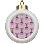 Custom Princess Ceramic Ball Ornament (Personalized)