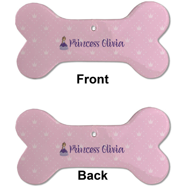 Custom Princess Ceramic Flat Ornament - Bone Front & Back (APPROVAL)
