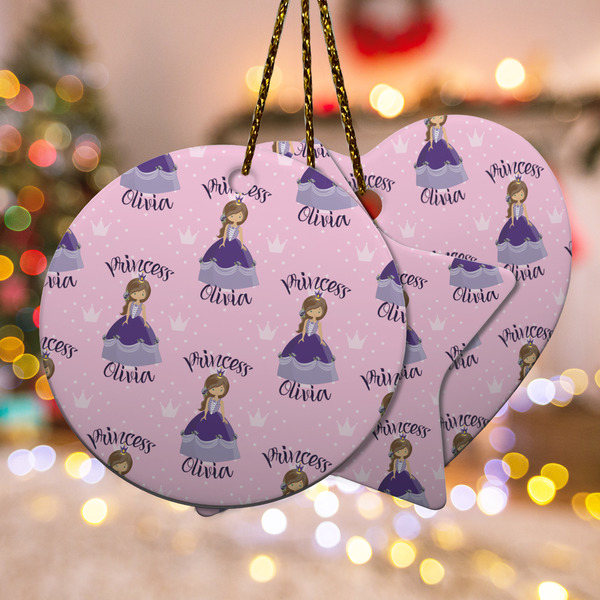 Custom Custom Princess Ceramic Ornament w/ Name All Over