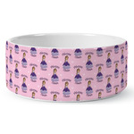 Custom Princess Ceramic Dog Bowl - Large (Personalized)