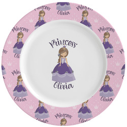 Custom Princess Ceramic Dinner Plates (Set of 4) (Personalized)