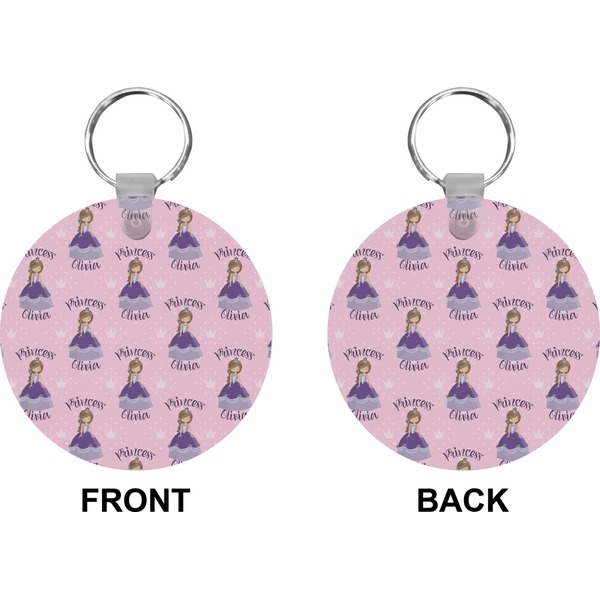 Custom Princess Circle Keychain (Front + Back)