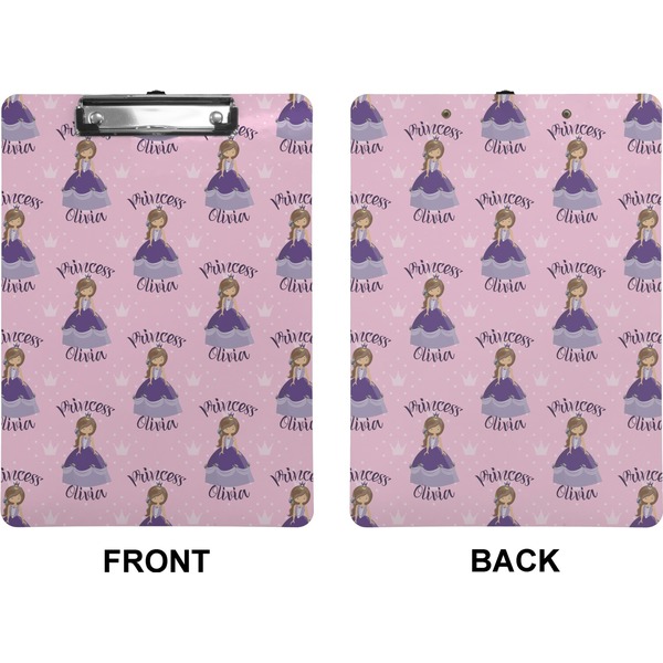 Custom Princess Clipboard (Letter) (Front + Back)
