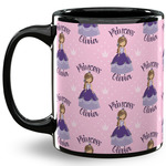 Custom Princess 11 Oz Coffee Mug - Black (Personalized)