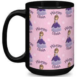 Custom Princess 15 Oz Coffee Mug - Black (Personalized)