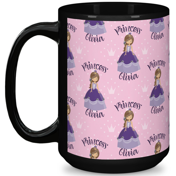 Custom Custom Princess 15 Oz Coffee Mug - Black (Personalized)