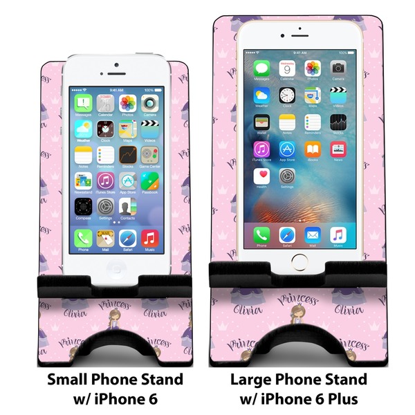 Custom Princess Compare Phone Stand Sizes - with iPhones