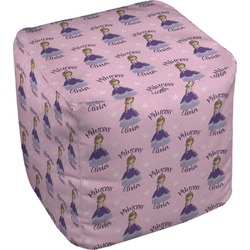 Custom Princess Cube Pouf Ottoman - 13" (Personalized)