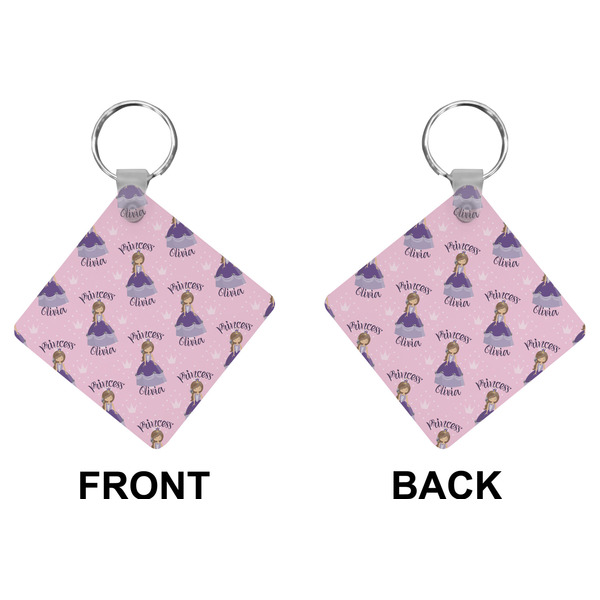 Custom Princess Diamond Keychain (Front + Back)