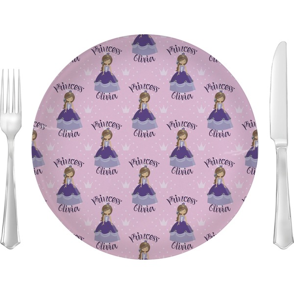 Custom Custom Princess 10" Glass Lunch / Dinner Plates - Single or Set (Personalized)