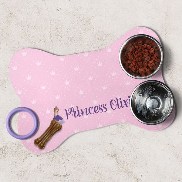 Custom Princess Dog Bone Shaped Mat Lifestyle