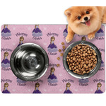 Custom Princess Dog Food Mat - Small w/ Name All Over