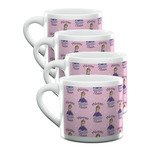Custom Princess Double Shot Espresso Cups - Set of 4 (Personalized)