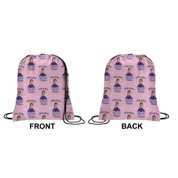 Custom Princess Drawstring Backpack Front & Back Medium
