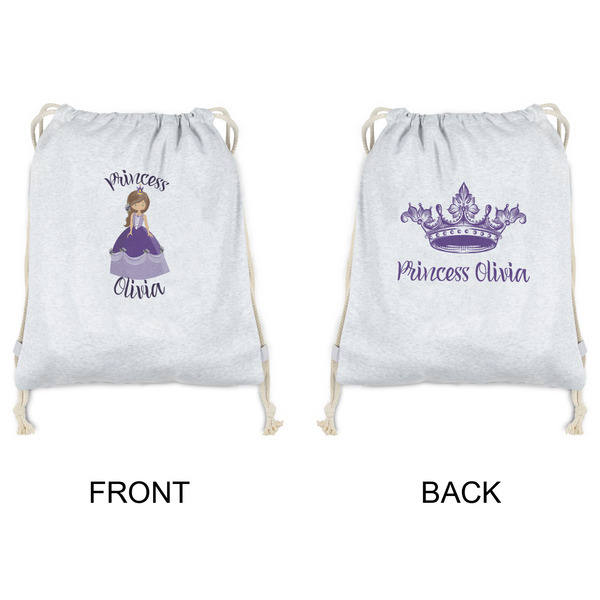Custom Princess Drawstring Backpacks - Sweatshirt Fleece - Double Sided - APPROVAL