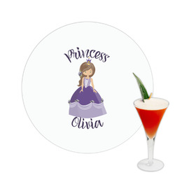 Custom Princess Printed Drink Topper -  2.5" (Personalized)