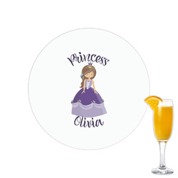 Custom Princess Printed Drink Topper - 2.15" (Personalized)