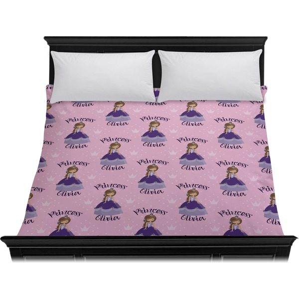 Custom Princess Duvet Cover - King - On Bed - No Prop