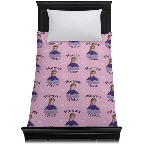 Custom Princess Duvet Cover - Twin - On Bed - No Prop