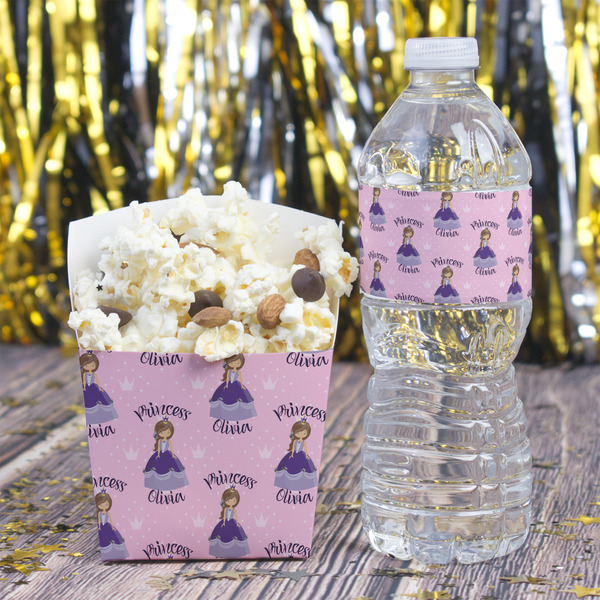 Custom Princess French Fry Favor Box - w/ Water Bottle