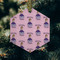 Custom Princess Frosted Glass Ornament - Hexagon (Lifestyle)