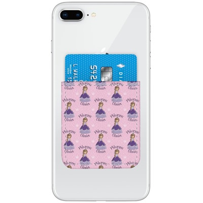 Custom Princess Genuine Leather Adhesive Phone Wallet (Personalized)
