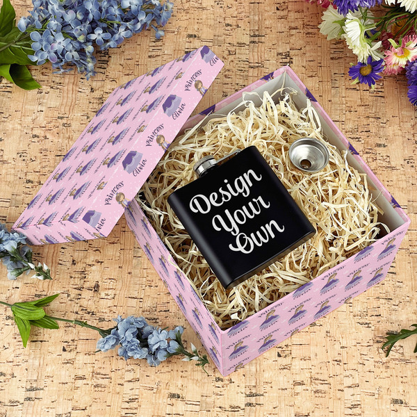 Custom Princess Gift Boxes with Lid - Canvas Wrapped - Large - In Context