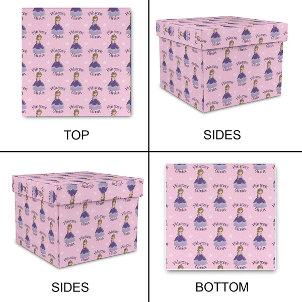 Custom Princess Gift Boxes with Lid - Canvas Wrapped - Medium - Approval