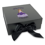 Custom Princess Gift Box with Magnetic Lid - Black (Personalized)