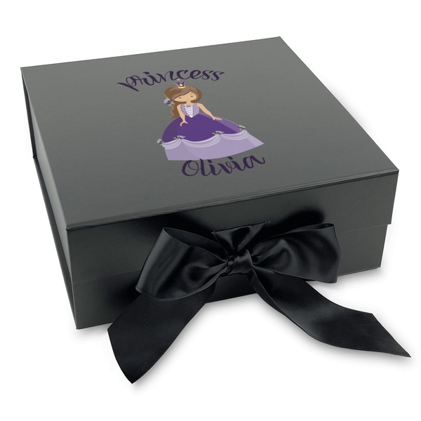 Custom Custom Princess Gift Box with Magnetic Lid - Black (Personalized)
