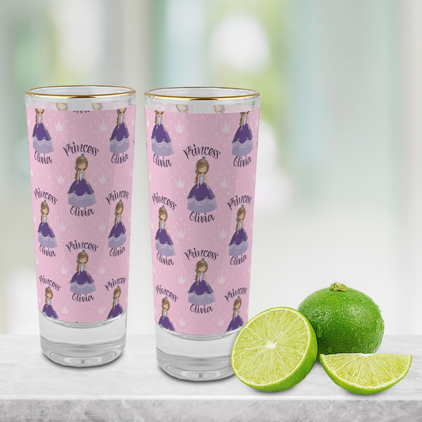 Custom Princess Glass Shot Glass - 2 oz - LIFESTYLE
